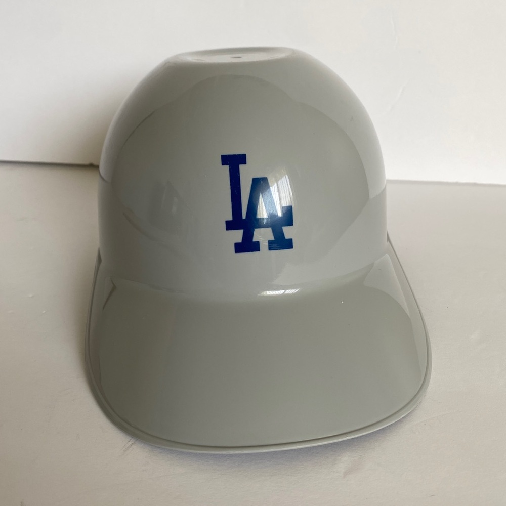Los Angeles Dodgers Gray Blue LA Plastic Souvenir Baseball Helmet Nachos 9" X 6”